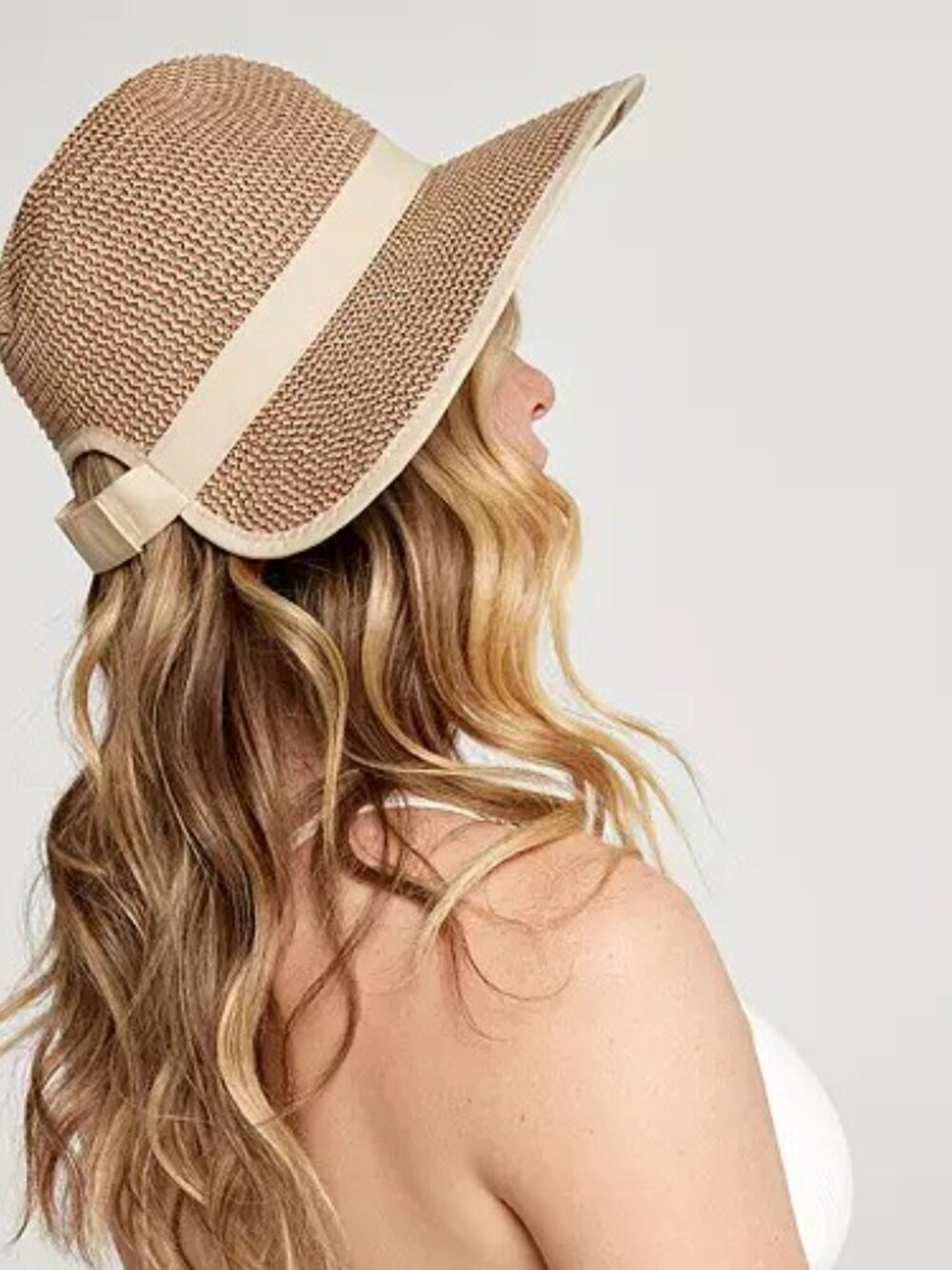 CALIA Sedona Hat Natural/Brown Straw Wide Brim Sun Hat NWT - Picture 13 of 13